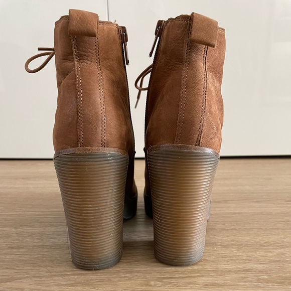Chestnut Lace Up Platform Aldo Booties - Picture 3 of 4
